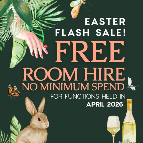 Free Room Hire & No Minimum Spend 